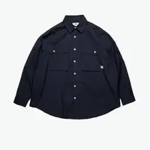 ポケット付きルーズフィット長袖シャツ【快適な着心地】