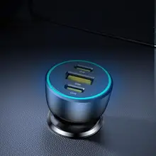 車載用充電器【点煙器用・超高速充電・三口ソケット】
