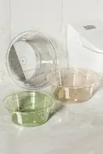 大容量厚手透明プラスチック洗面器【料理・洗顔・家庭用・子供用・小サイズ対応】