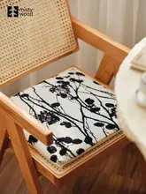 座布団 シートクッション フロアクッション 滑り止め カバー洗える 葉柄 ボタニカル 上品 ヴィンテージ