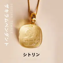 天然黄水晶のザキラムペンダントネックレス【女性用・鎖骨にぴったり・個性的なギフト】