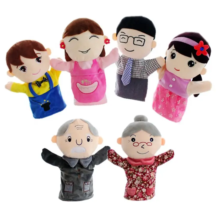 ファミリー手のひら人形ぬいぐるみ【教育用・ストーリーテリング・幼稚園用】（セットアップ対応）