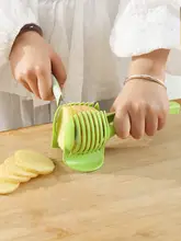 レモンスライサー【多機能・ハンドル付き・家庭用・トマトスライス用】