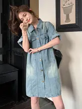 小柄さんにおすすめのデニムワンピース【レトロデザイン・カジュアル・ティータイムに】
