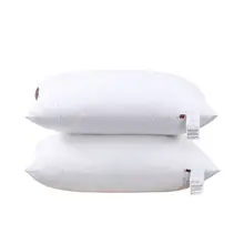 全棉製 サテン羽毛フリース枕【柔らかい・北欧スタイル・シングル用・2個セット】