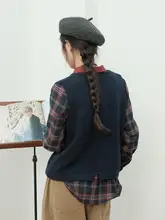 秋季向けのウールニットベスト【ゆったりしたデザイン・女性用】