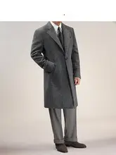 ウール混紡のシングルボタン チェスターコート【ビンテージスタイル・厚手・メンズ用】