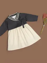 かわいい海軍風子供用ワンピース【手作り・パターンデザイン】