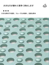 大孔設計の防滑浴室マット【マッサージ機能・吸盤付き・家庭用】