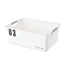 日式プラスチック収納バスケット【キッチン・デスク周り用】
