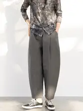 新叶集 100%コットンストライプデザインのウエストゴム中厚ストレートパンツ【三季用・フィット】