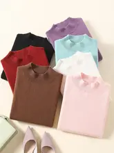 恒源祥 100%純羊毛ニットセーター【秋冬用・ハイネック・無地】