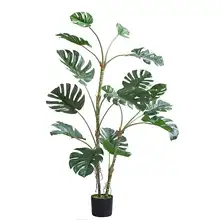 高級フェイクグリーンプラント モンステラの鉢植え【リビングソファサイド用・インテリア装飾】