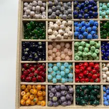 琉璃製 中式デザインのボタン【復古風・エナメル・亀裂模様】