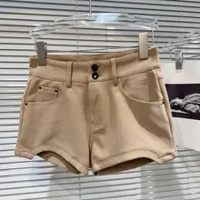 美しいラインのアシンメトリックショートパンツ【レトロアメリカンスタイル・シンプルデザイン・女性用】