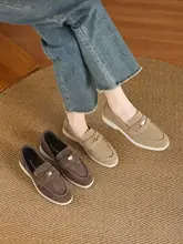 シンプルなデザインのローファー【秋用・柔らかいソフトソール・フラットシューズ】