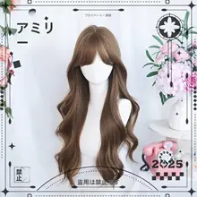 ロリータ風の長い巻き髪ウィッグ【二次元コスプレ・全頭タイプ】