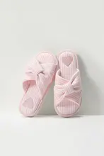 女性用高級室内スリッパ【布製・柔らかい底・四季対応】