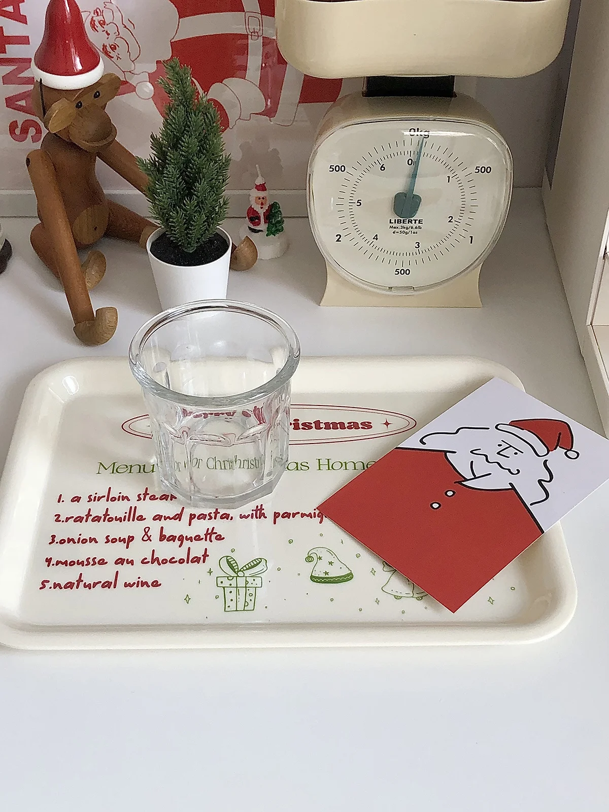 クリスマス装飾トレー：韓式風長方形デザインで収納を効率化