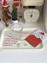 クリスマス装飾トレー【クリームカラー・収納用・韓国風デザイン】