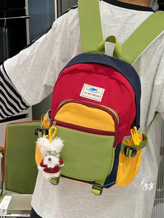 レトロデザインの大橘猫キッズリュックサック【男女兼用・アウトドア・海外旅行向け】