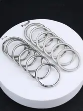 304ステンレス鋼製キーホルダーリング【DIY用アクセサリー・男女兼用・厚手・丸型】