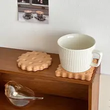 木製カップコースター【和風・熱絶縁・アロマキャンドル用・コーヒーカップ・インテリア】