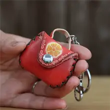 レッドレザー小型ポーチ【キーホルダー・小物入れ】