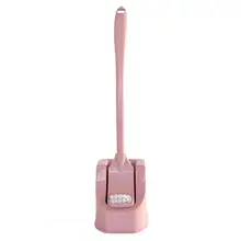トイレ用ロングハンドルブラシセット【ソフト毛・スタンド付き・PP製】