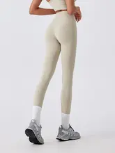 高腰提臀ヨガパンツ【女性用・タイトフィット・無縫製・マット仕上げ・秋用】