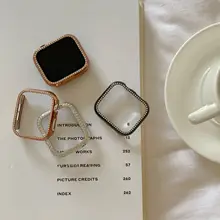Apple Watch 対応 ケース カバー ラインストーン キラキラ メッキ加工 「Monna」