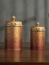 悟空デザインの銅製茶葉缶【リビングテーブル用・アート工芸品】