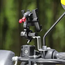 アルミ合金製 バイク用ミラー延長アダプター【多機能・スマホスタンド・ナビ対応】