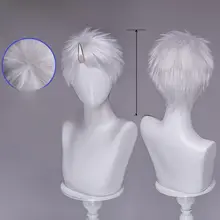 短髪の銀白色コスプレウィッグ【極上の柔らかさ・艶やかなスタイル】