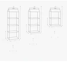 衣類収納の必需品！防塵ハンギングバッグ【布製・クローゼット用・ドア裏収納】