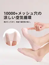 夏用 軽やかな透明感のある靴下【高級アイスシルク・滑り止め付き・浅口デザイン】