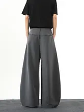シンプルな高級感！フィットのワイドストレートパンツ【カジュアル・スラウチングデザ  イン】（セットアップ対応）