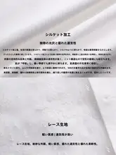脱着可能なレース袖付きラウンドネックTシャツ【ツイル素材・両面シルク感】