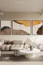 抽象デザインの3枚セット壁掛けアート【モダン・リビングルーム用・高級感】