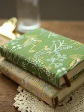 A6布製刺繍ノート【ブランク横線・携帯用・日記帳・手帳】