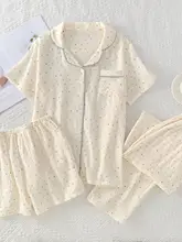 春夏用 コットン泡泡ガーゼ プリントルームウェア【半袖・ショートパンツ・ロングパンツ・セットアップ対応】
