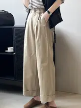 レトロワイドパンツ【高腰・フィット・カジュアル・ホワイト】