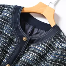 エレガントなショートデニムウールコート【スリムフィット・女性用・ベーシックデザイン】（セットアップ対応）