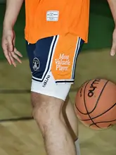 BALLHO MVP 男性用バスケットボールショーツ【夏用・速乾・メッシュ・五分丈・レトロデザイン】