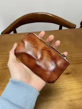 本革スモール 収納バッグ 多機能キーバッグ