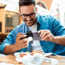 Ulanzi CG02 Bluetoothリモコンシャッター【スマートフォン用・防振・自撮り・Vlog撮影・照明付き・スタビライザー】