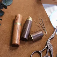 刺繍用針ケース【携帯型・竹製・真鍮装飾】