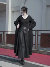高身長向けロングブラックトレンチコート【洗練されたデザイン・スーツコート・女性用】