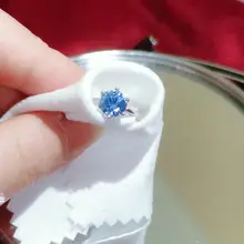 ブルーカーボンダイヤモンドリング【18k金コーティング・シンプル・エレガント】