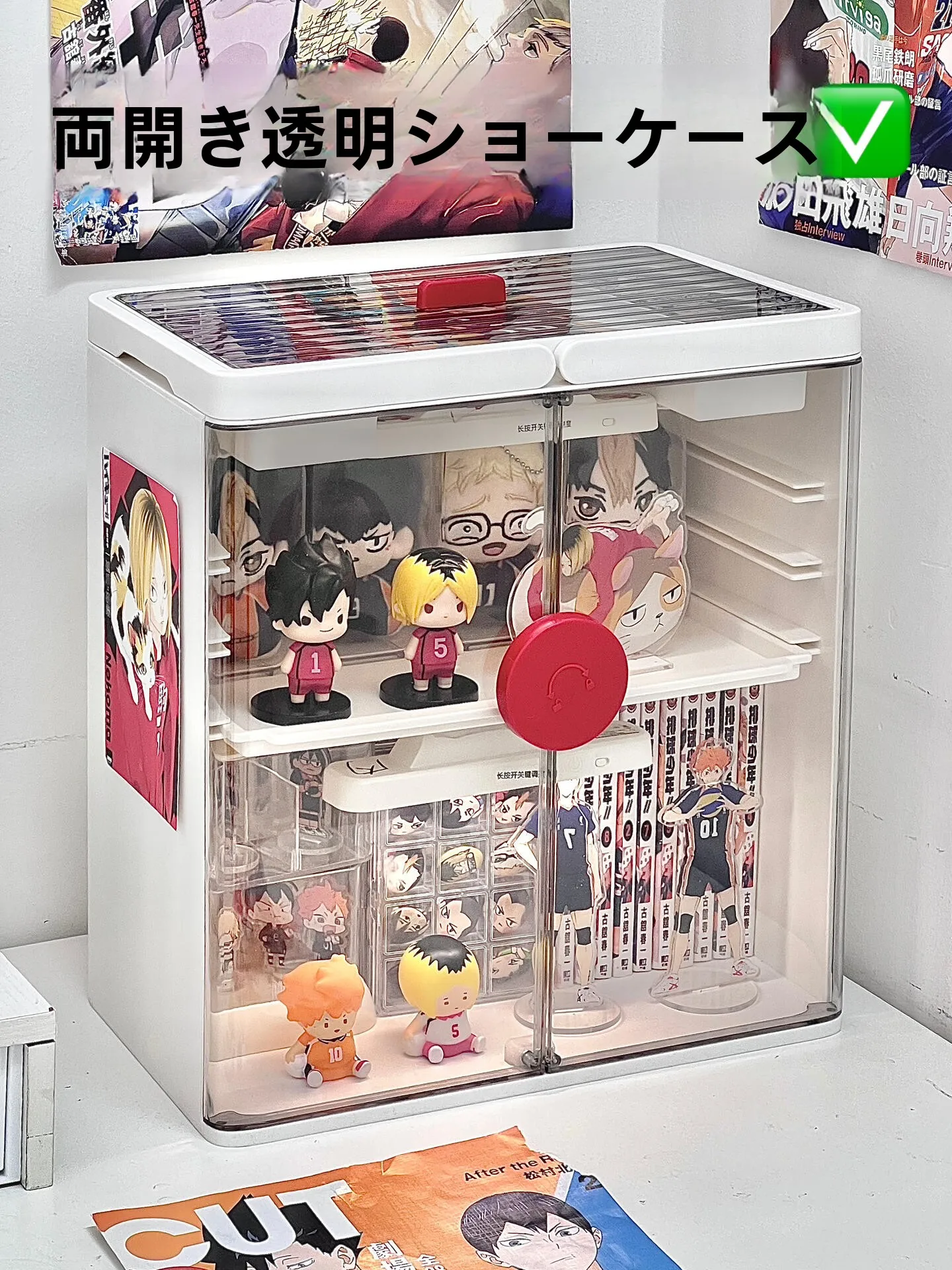 デスクトップ用フィギュア収納ボックス：推しグッズの見せる収納に最適な展示ラック
